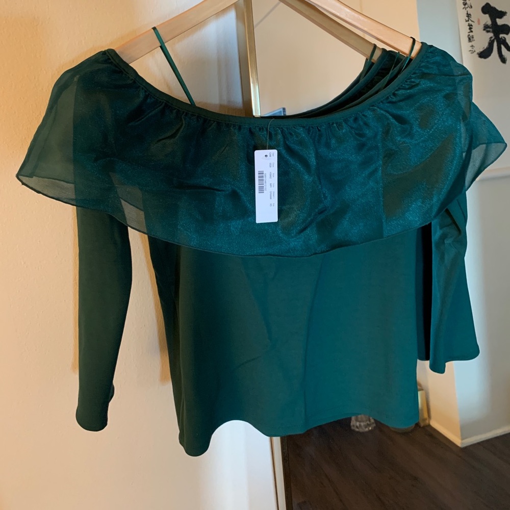 J. Crew Organza Ruffle Top - Picture 2 of 6